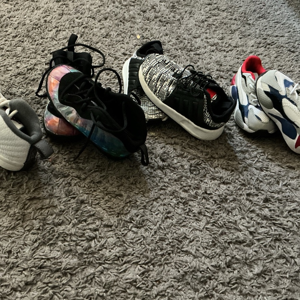 Adidas Kids' Black and White Sneakers